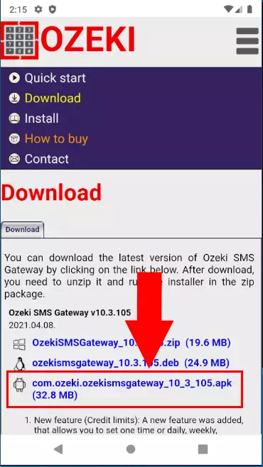 download ozeki android smpp gateway