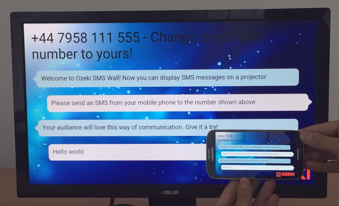 the sms wall is set the fullscreen mode